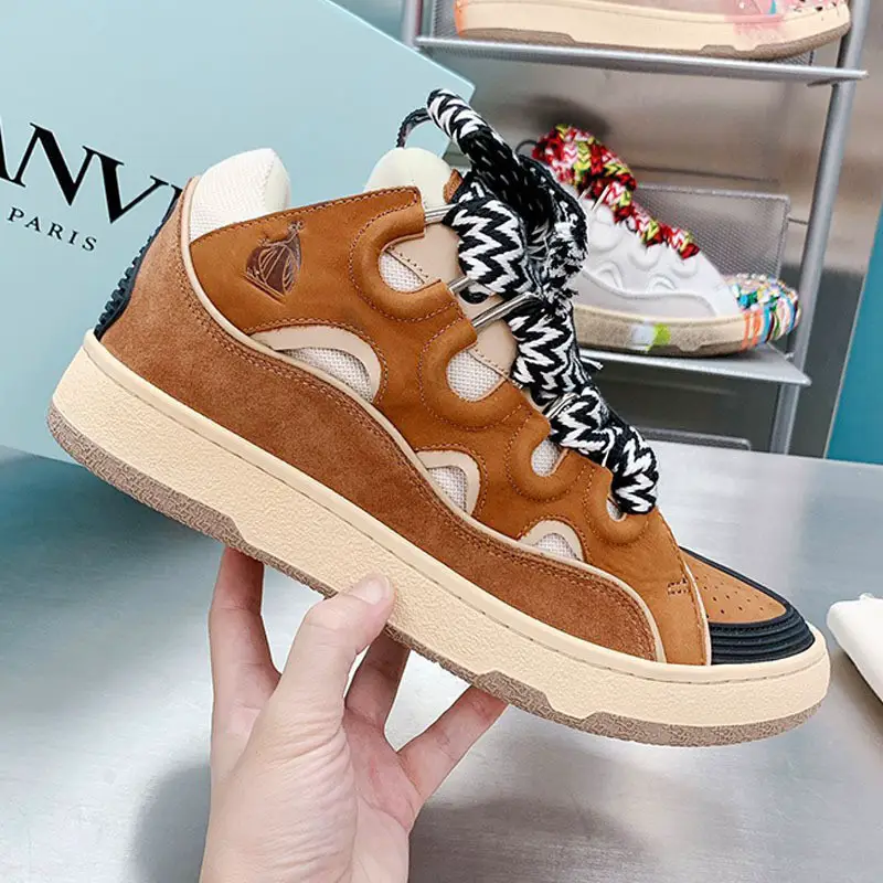 Foreign Trade 2024 Summer New Torre Bread Shoes Lovers Thick-soled Lace-up Casual Sports Skate Shoes Skate Shoes