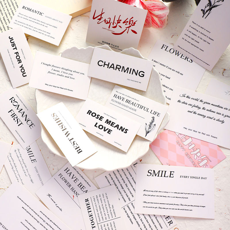 New 520 creative simple ins style card north meet net red card bouquet message card greeting card birthday card