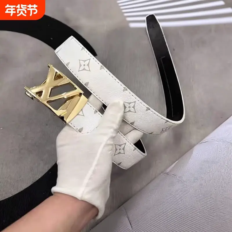 Fashionable Trendy Leather Belt for Men, Automatic New Style Graffiti Casual Genuine Leather Letter Business Jeans Versatile