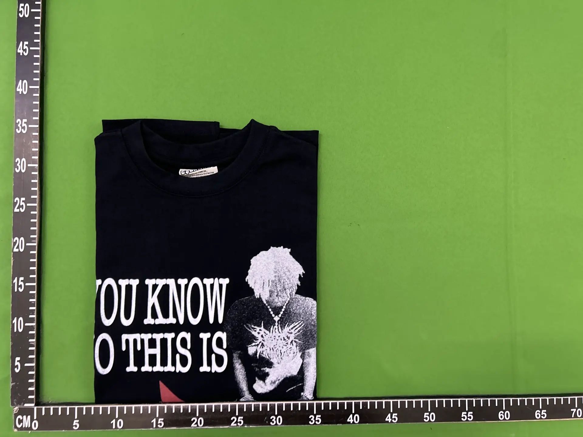 CSonline Ken Carson Portrait Slogan Print Opium Heavy Weight 300G Niche Remake Short Sleeve T-shirt