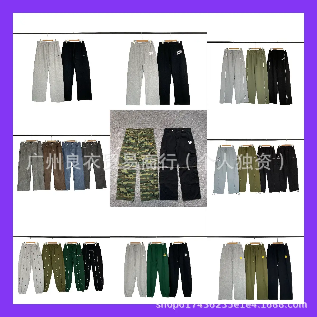 Wholesale European and American High Street Bp Broken Star Camouflage Workwear Embroidered Detachable One-Pants Two-Wear Multi-Pocket Straight Pants