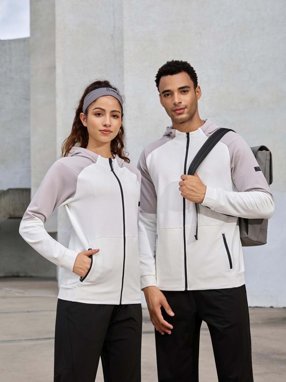 Men's and Women's European Size Autumn and Winter Warm Outdoor Stand-Up Collar Jacket Cardigan Elastic Tight-Fitting Sportswear