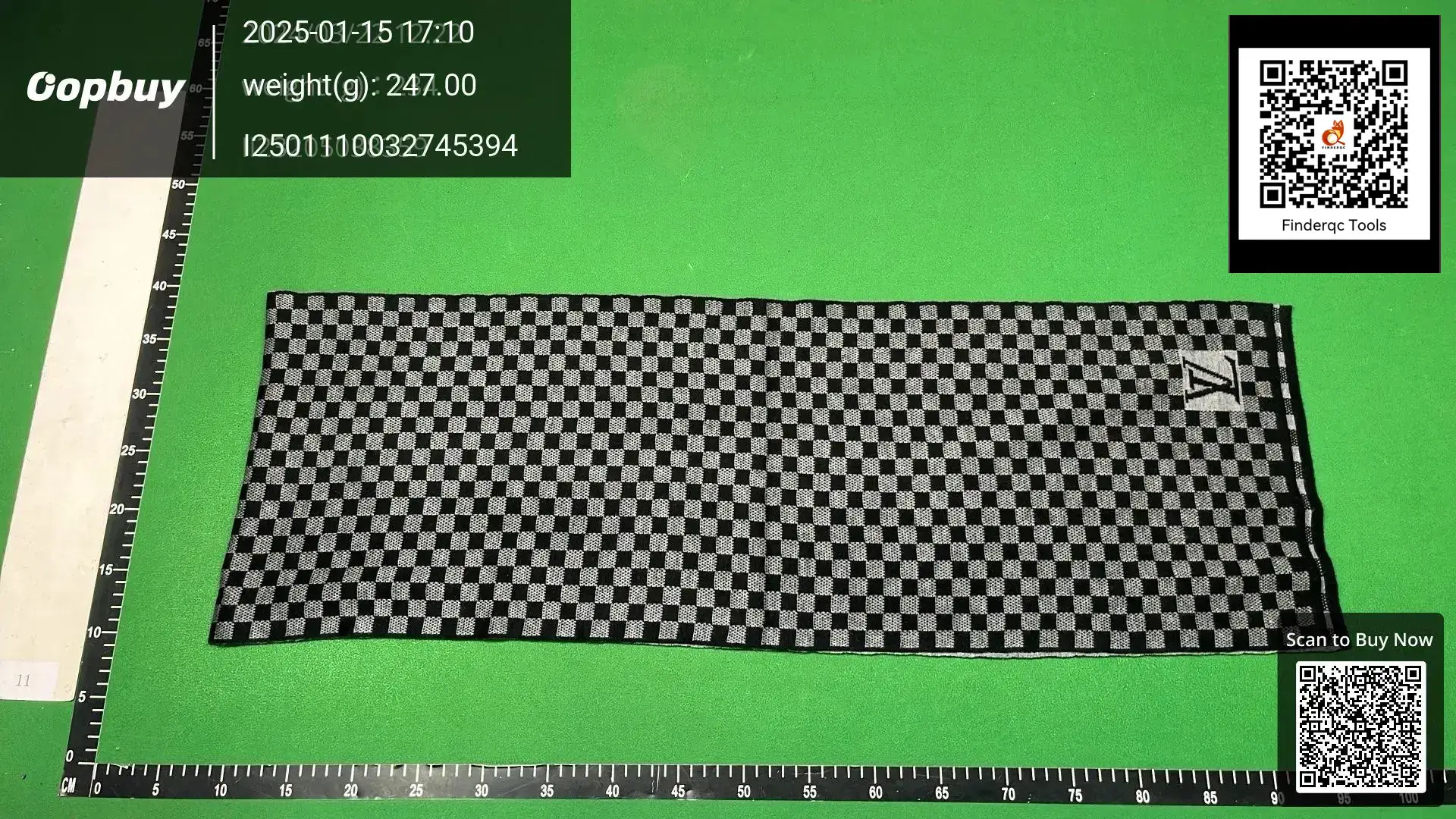 European and American simple wool knitted men's plaid pattern black and white autumn and winter warm scarf long