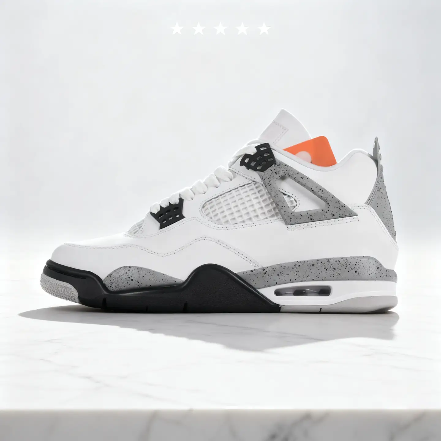 【Qujiu】Men's Shoes Leather Classic Low-Top Basketball Air Cushion Shoes for Men and Women White and Black Comfortable Shock-Absorbing Sports Shoes