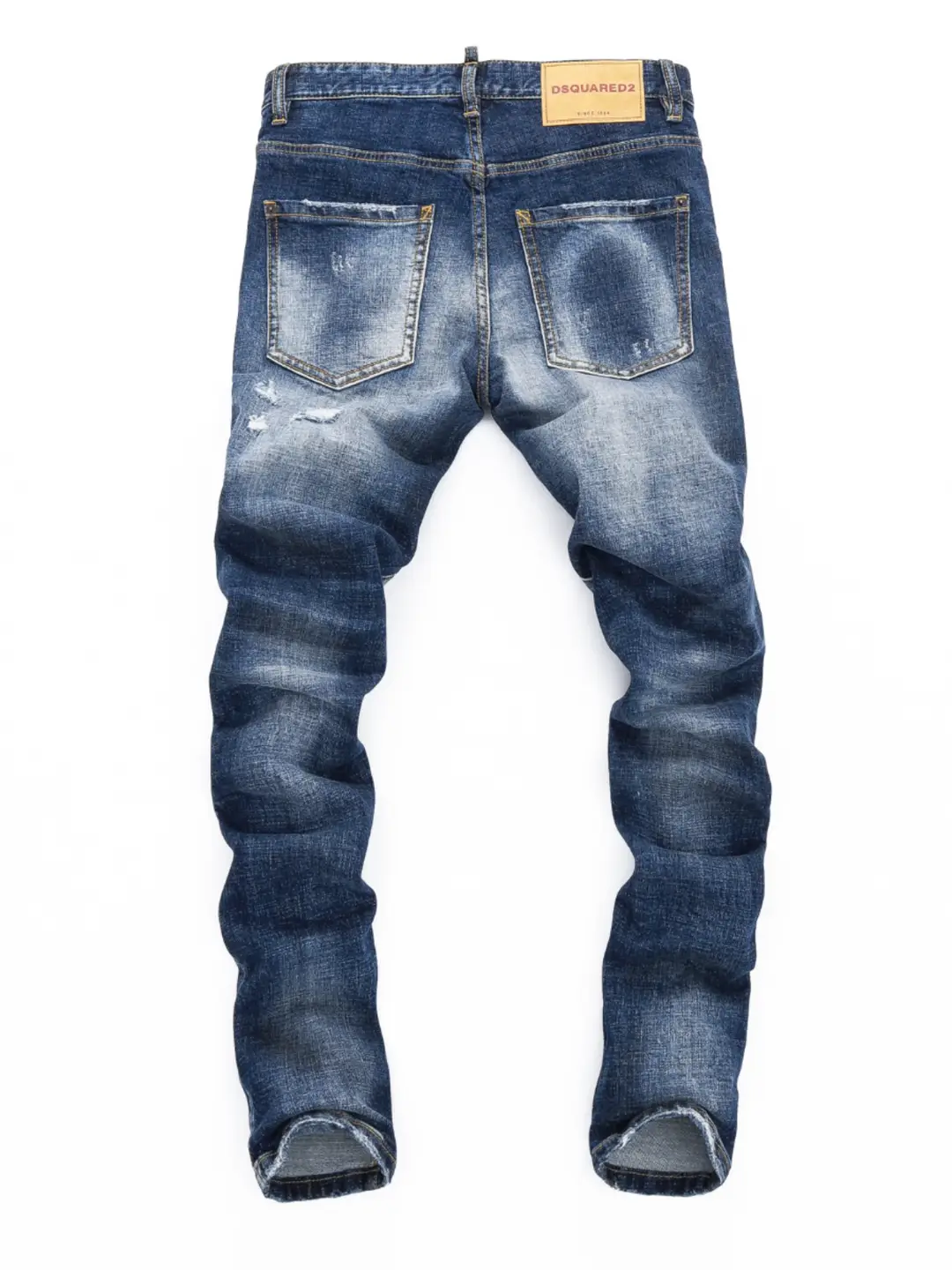 2024 Spring/Summer New arrival Ripped Skinny Jeans silm Men Blue Trendy Nightclub Hong Kong Style Distressed Skinny High-Quality Dsq2