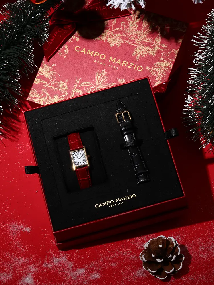 Mao Xiaotong and Wu Qianyu's Same Campo Marzio Watch Women's Watch Retro Small Square Watch Suit Gift