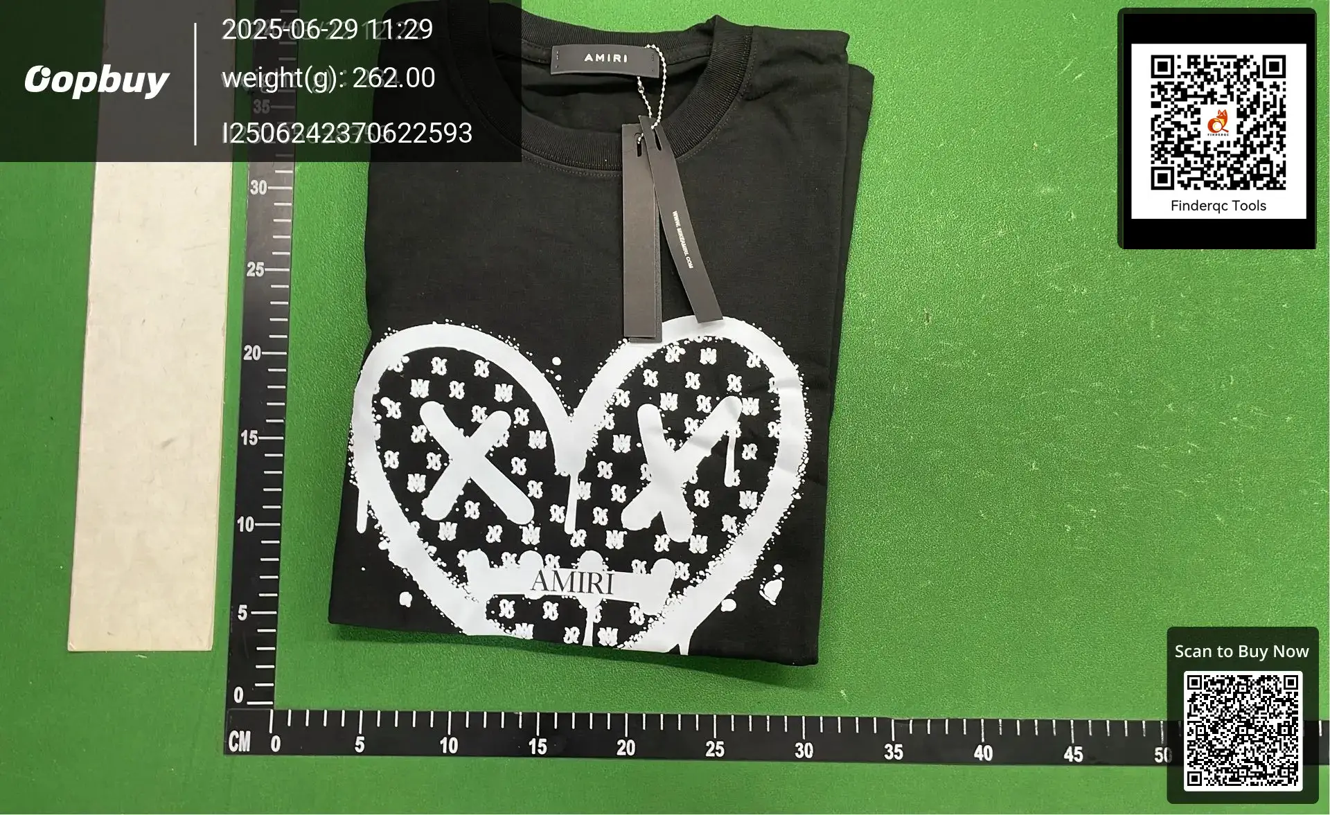 Amiri Black Heart Graphic T-Shirt