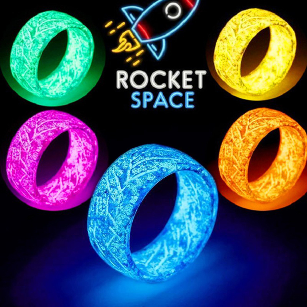Cross-Border Dropshipping Y2K Colorful Rings for Men and Women, Fashionable and Personalized Punk Style Cool Cracked Resin Decorative Rings
