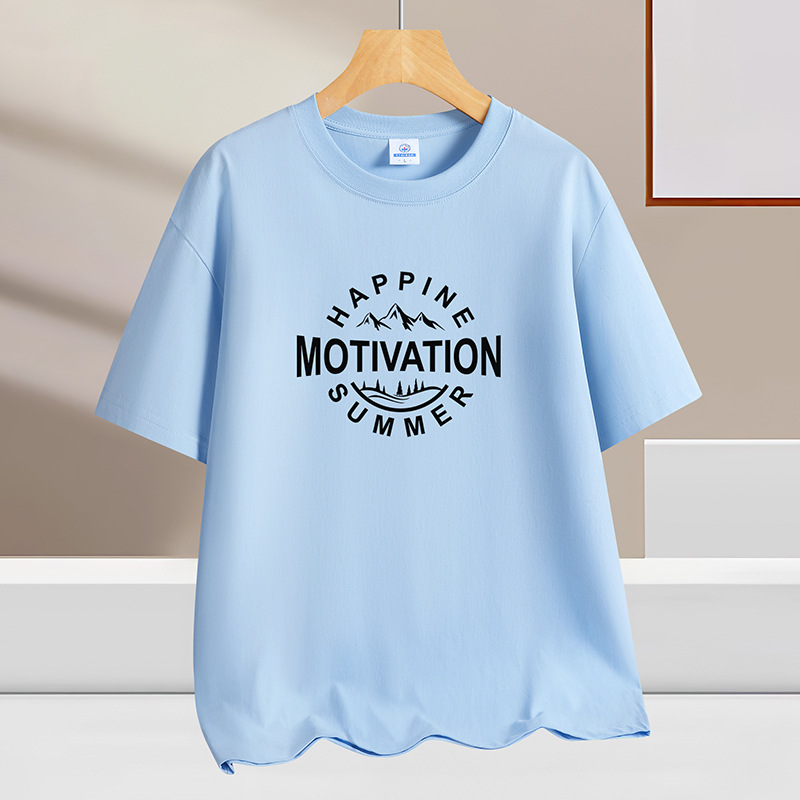 Summer New Style 100% Pure Cotton Short-Sleeved T-Shirt for Men, Youth All-Cotton Half-Sleeved T-Shirt Top, Base Layer Shirt for Men