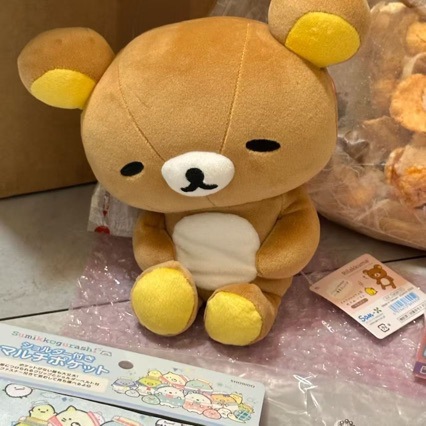 Popular Rilakkuma Doll Sleeping Pillow Bed Doll Cute Bear Plush Toy Birthday Gift