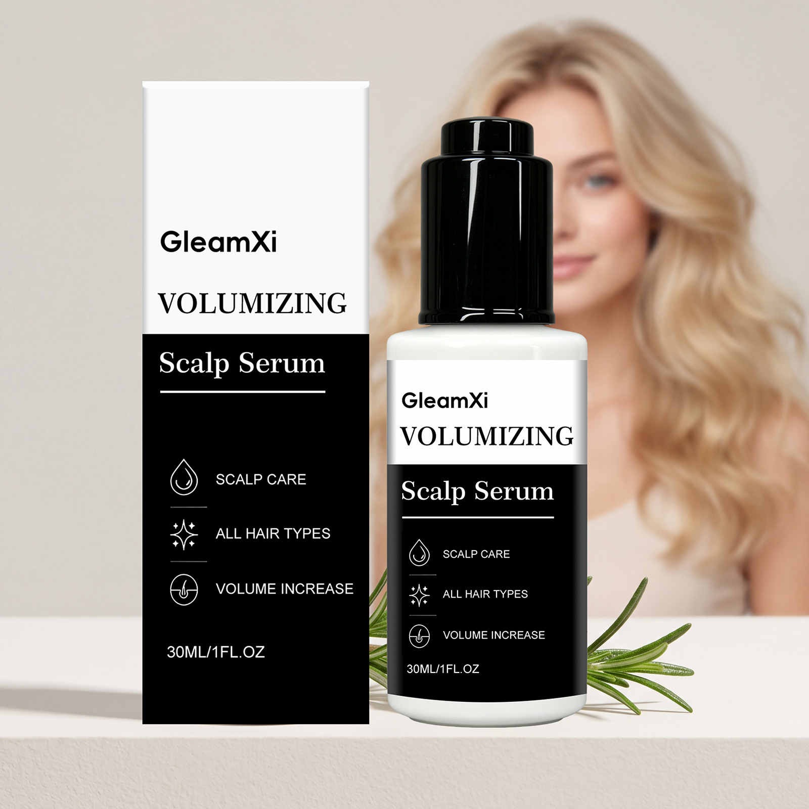 Gleamxi Scalp Care Essence Moisturizes, Volumizes, and Softens Hair, Gentle Hydrating and Refreshing Hair Care Essence