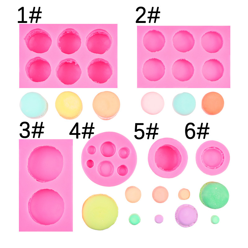 Simulation Macaron Dessert Shape Silicone Mold Fold Sugar Chocolate Cake Dessert Baking Mold Aromatherapy Candle