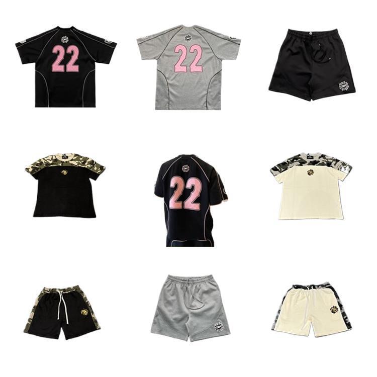 2025 New Cross-Border Supply Foam Star Letter Printing Street Hip-Hop Loose Men's and Women's Short-Sleeved T-Shirts
