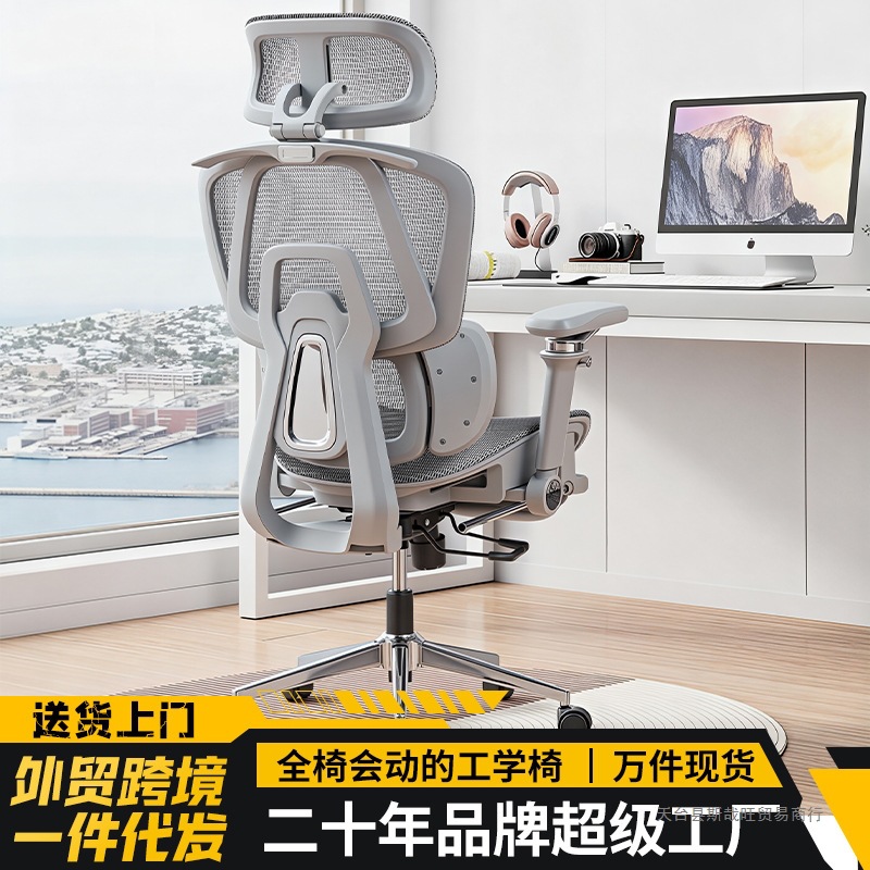 Youlanshen Ergonomic Chair, Comfortable for Long Sitting, Office Chair, Home Computer Chair, Study Room Gaming Chair