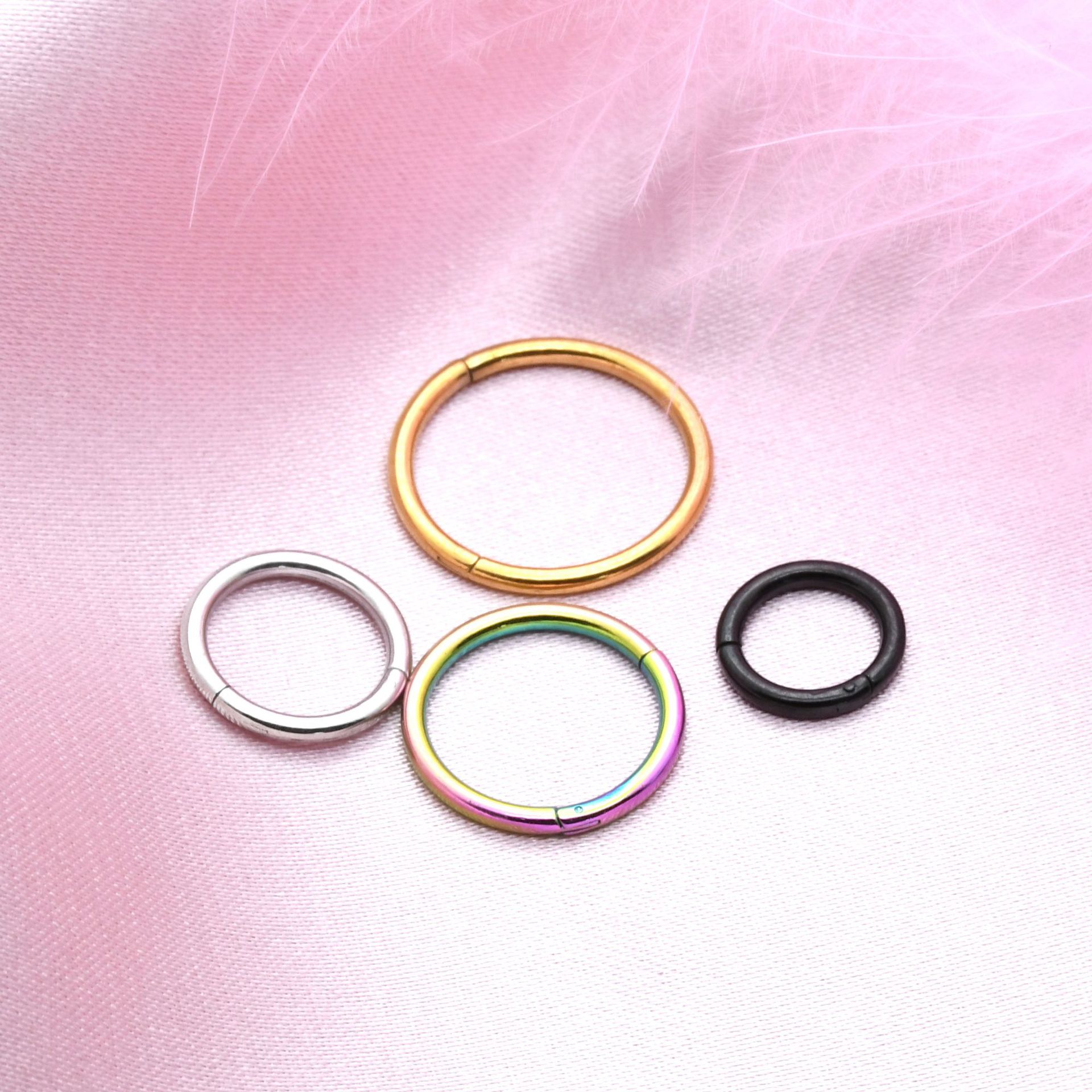 Couple Style Round Simple Earrings Closed Nose Ring Seamless Circle Metal Earrings Nose Ring Accessories Jewelry Nose Ornaments