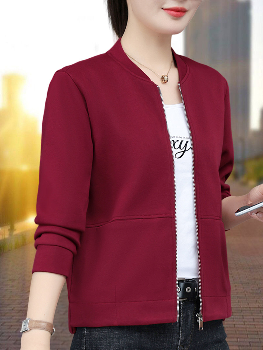 High-Quality Short Jacket for Women 2026 Spring and Autumn New Fashion Age-Reducing Casual Baseball Jacket for Middle-Aged and Elderly Mothers