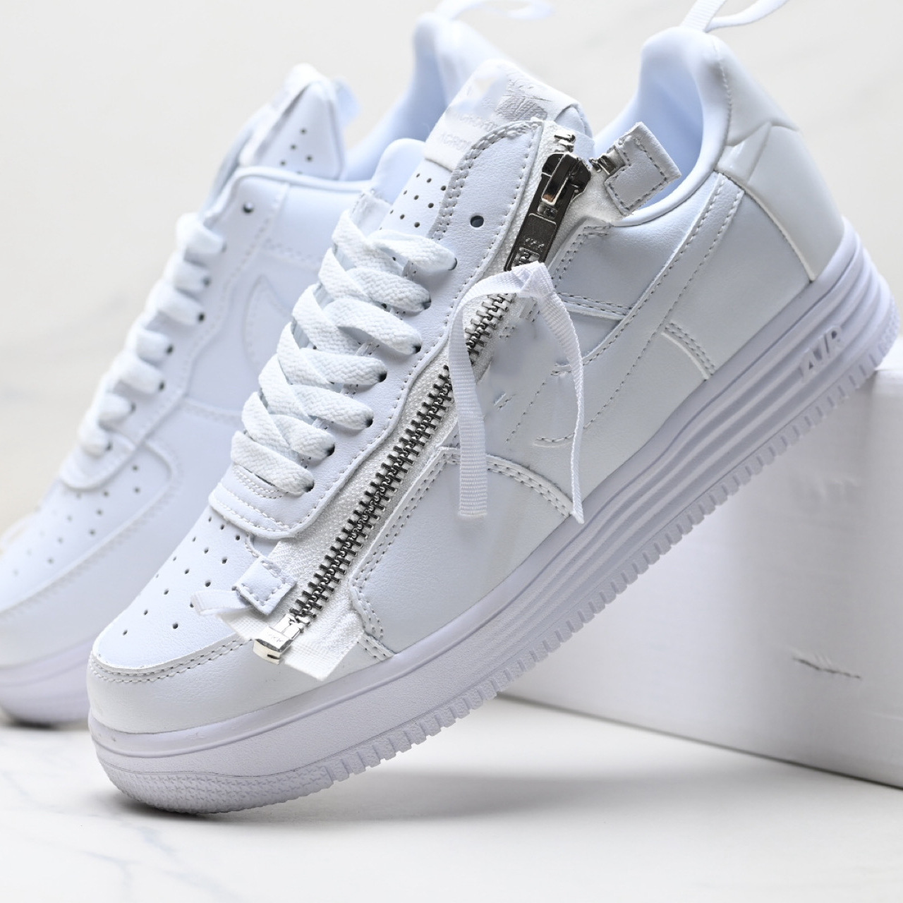 Original Air Force Casual Shoes Af1 Collaboration Side Zipper Trendy Sneakers for Workers, Travel, and Everyday Life Casual Shoes QC-foto från 1688 på Qualit.ly