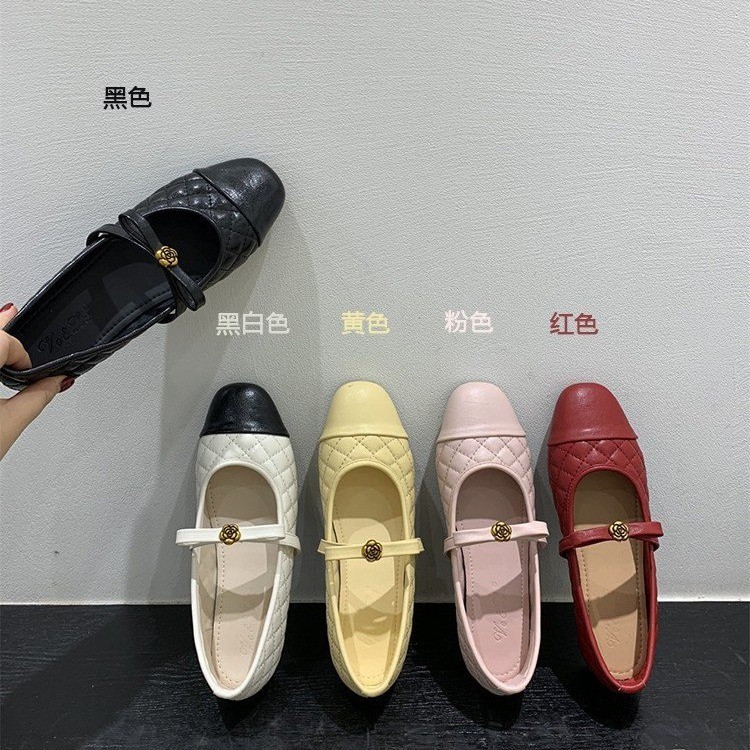 Retro Flat Shoes for Women 2026 Spring New Style Small Fragrant Camellia Mary Jane Shoes with Skirt Ballet Shoes