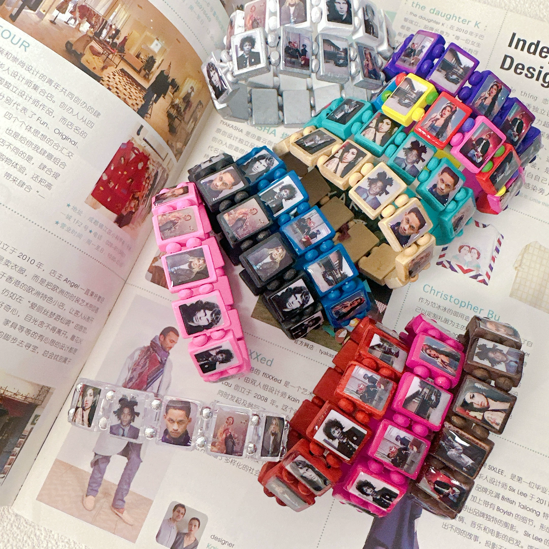 ins Same Style Bazo1199 Subculture Millennial Style Punk Hip-Hop Bracelet Rock Rapper Bracelet Multi-Color