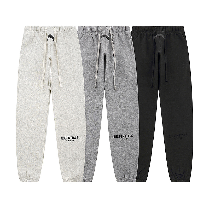 FOG ESSENTIALS Season 8 High Street Loose Casual Flocking Printed Drawstring Coral Leg Pants