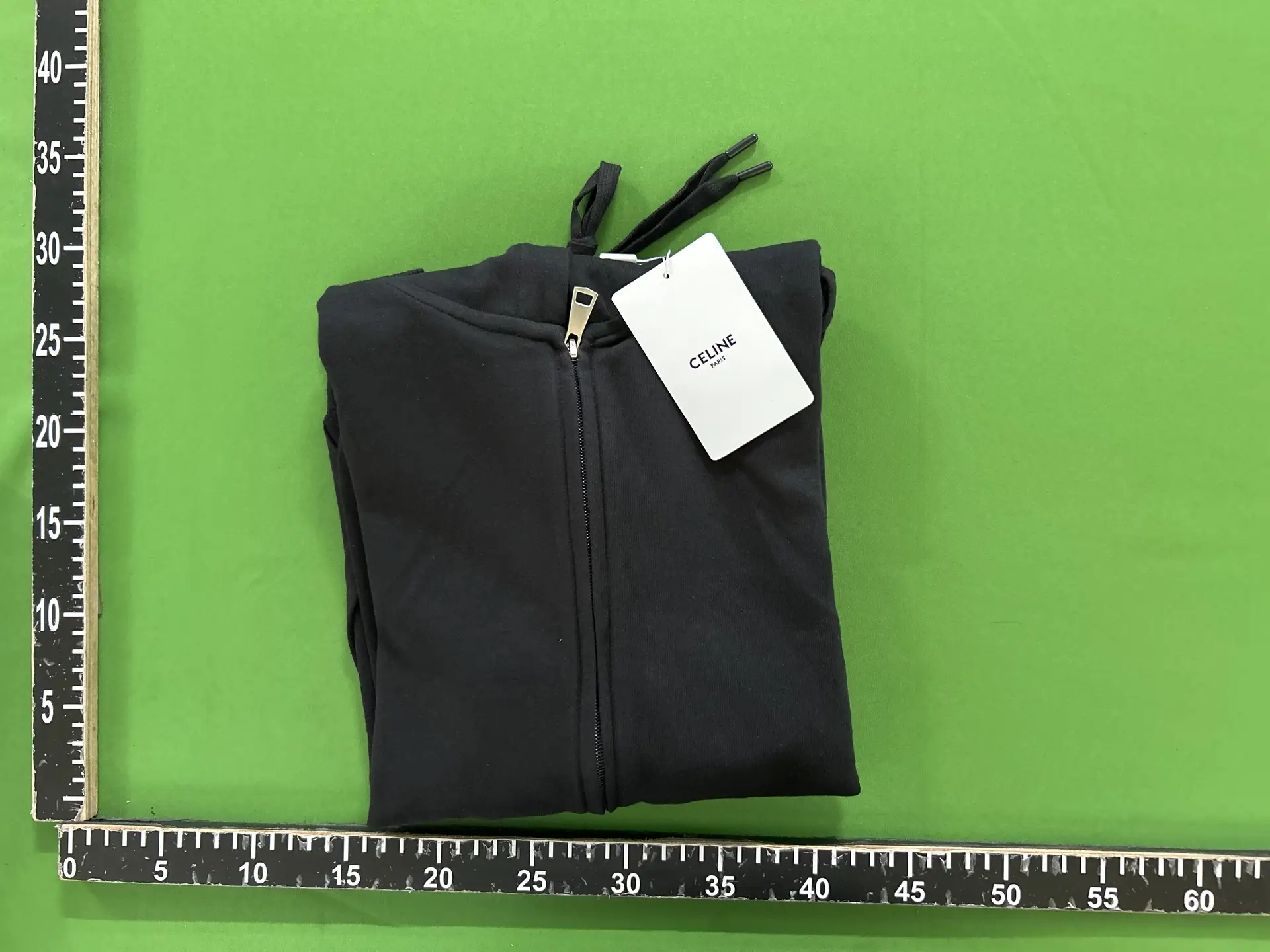 CELINE PARIS Zip Hoodie Black