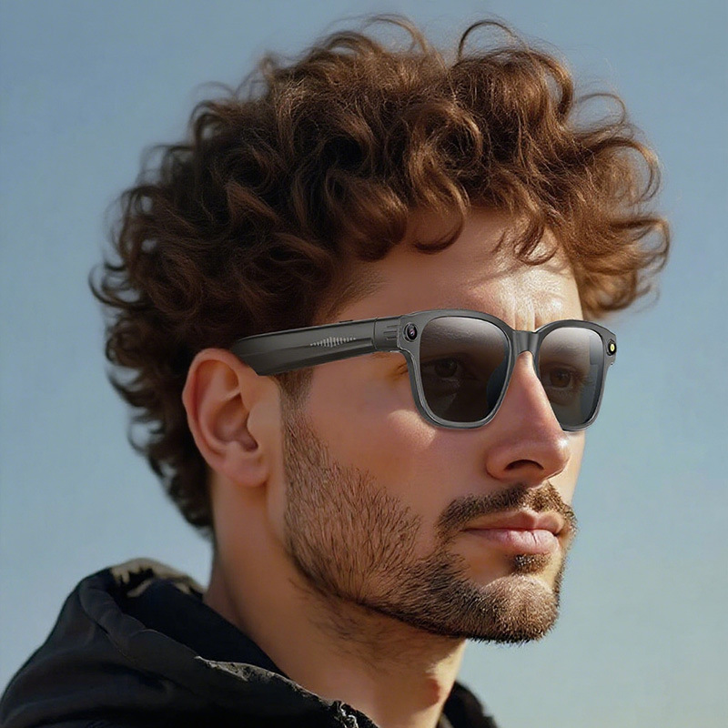 Cross-Border L801 Smart Glasses Bluetooth Call Voice Assistant Listening to Music 800W Pixel Ai Bluetooth Glasses Sunglasses