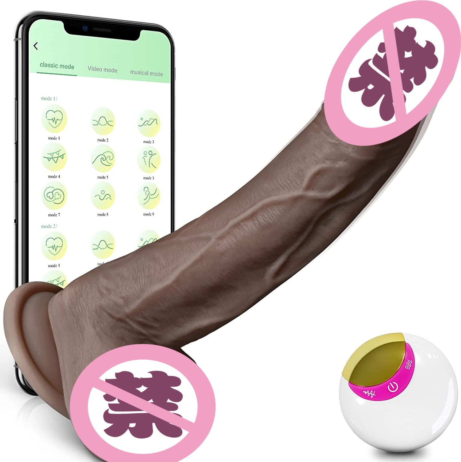 Baron Deep Penis Female 8-Frequency Telescopic Vibration Remote Control Flirting G-Spot Impact Instant Tide Penis Dildo