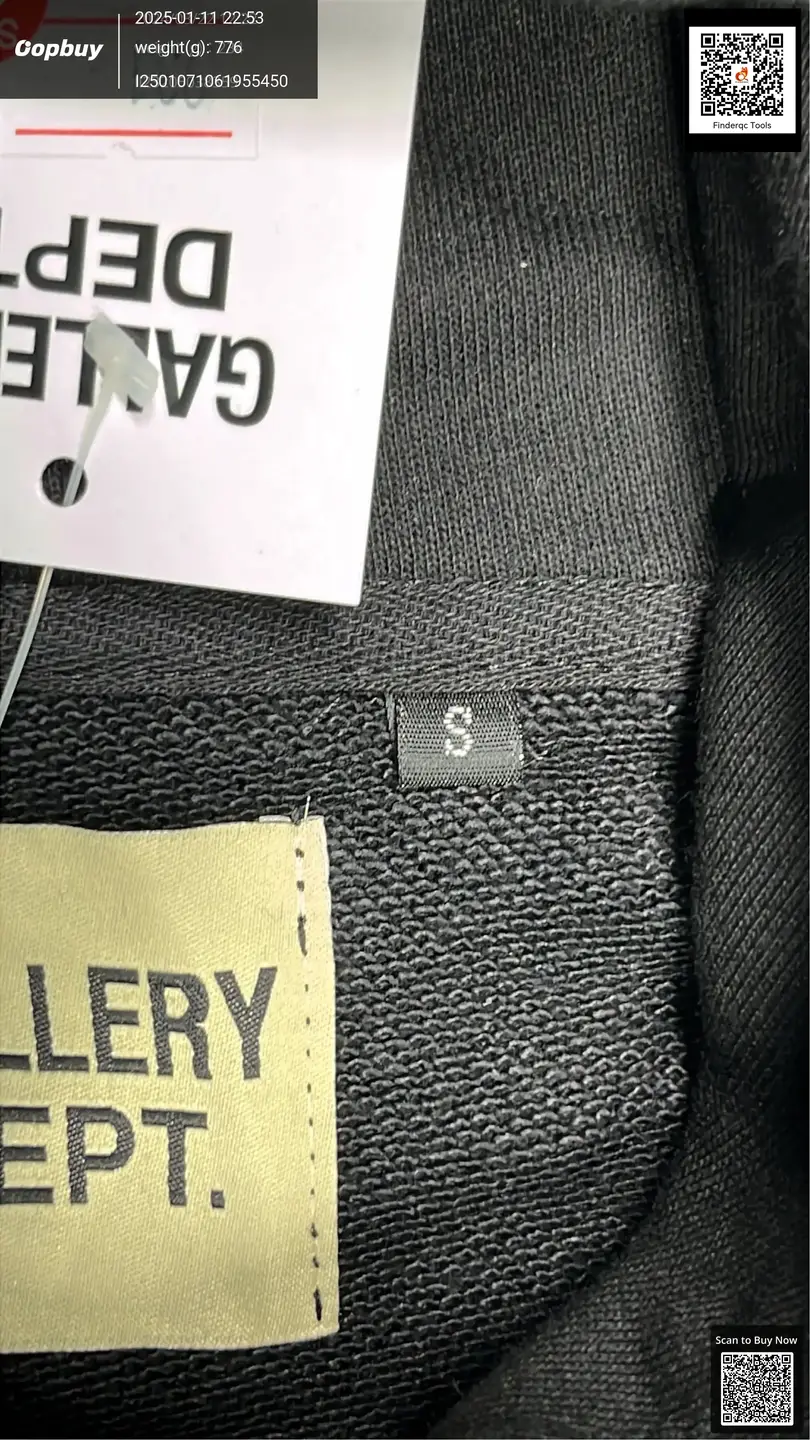 Gallery Dept New arrival letter Logo Slogan Print Zipper Outwear Hoodie Loose Sweatshirt