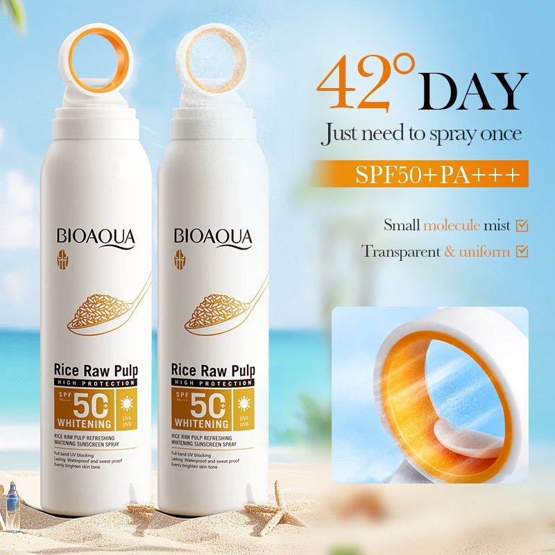 Cross-Border Oem Sunscreen Spray Products Spf50+++ Uv Protection Sunscreen Spray Factory Processing for Foreign Trade