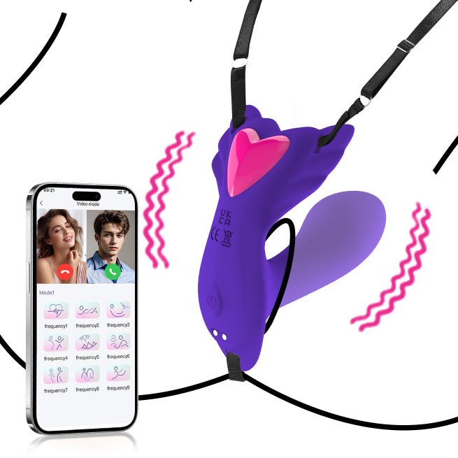 Heart-Shaped Wearable Vibrating Egg App Wireless Remote Control Clitoral Masturbation Vibrator Outdoor Invisible Teasing Device Adult Sex Toy
