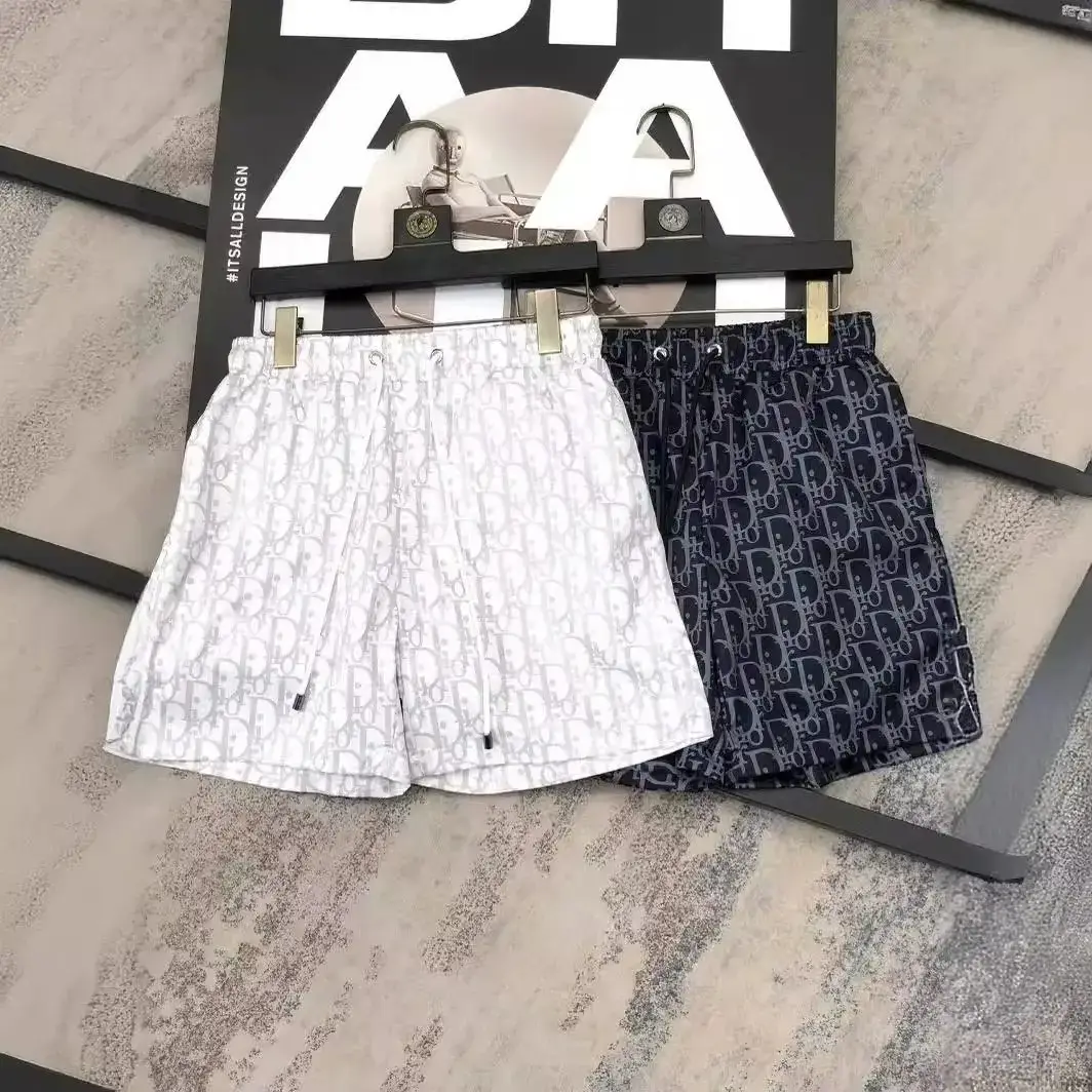 Dior All Over Logo Shorts White and Navy