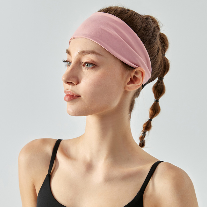 Ningbo Anjiu New Sports Hair Band Women's Summer Breathable Sweat Absorbing Headband Fitness Hair Running Sports Headband Women