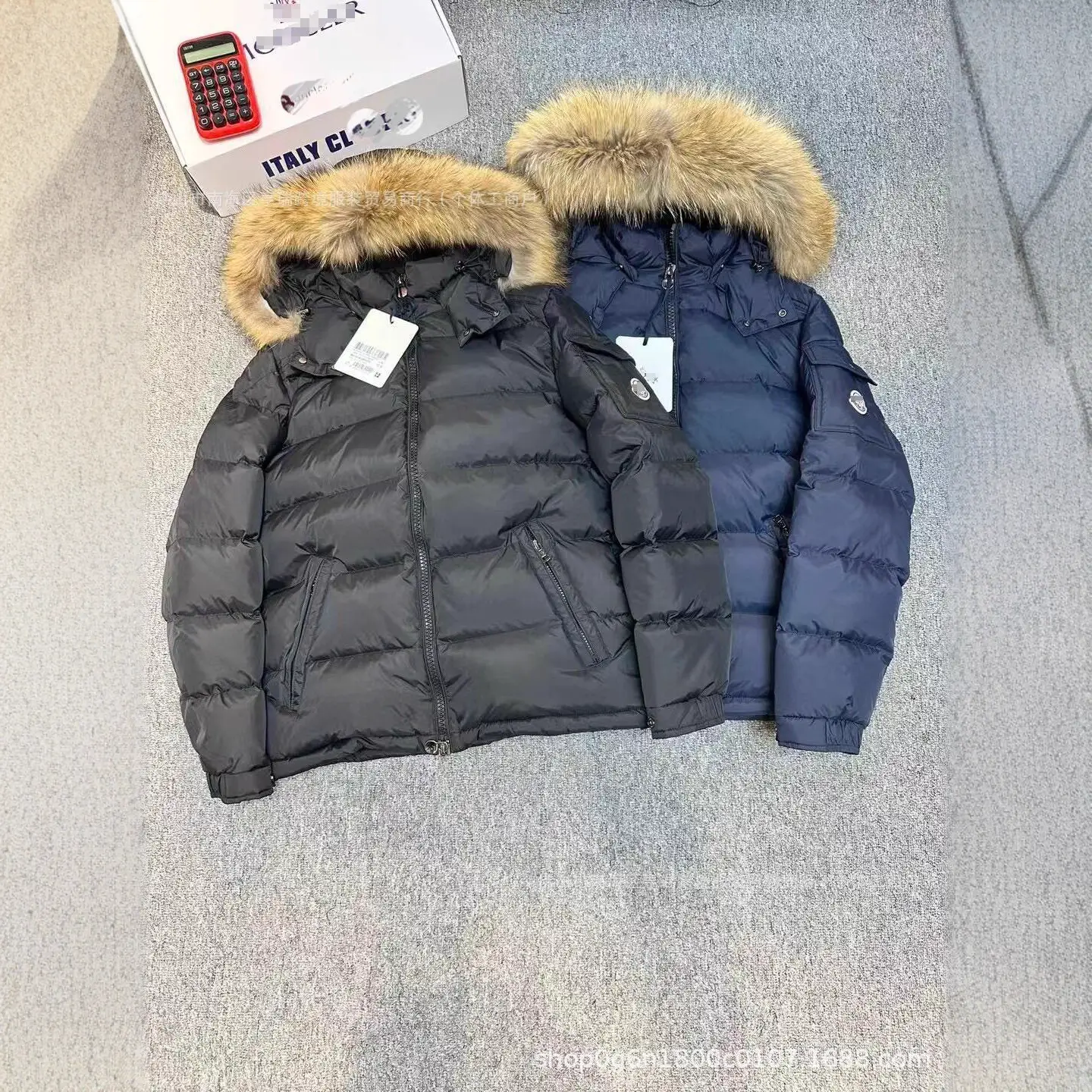25 winter foreign trade Mengjia explosion models large fur collar hooded men and women with the same paragraph down cotton jacket thickened warm coat thick