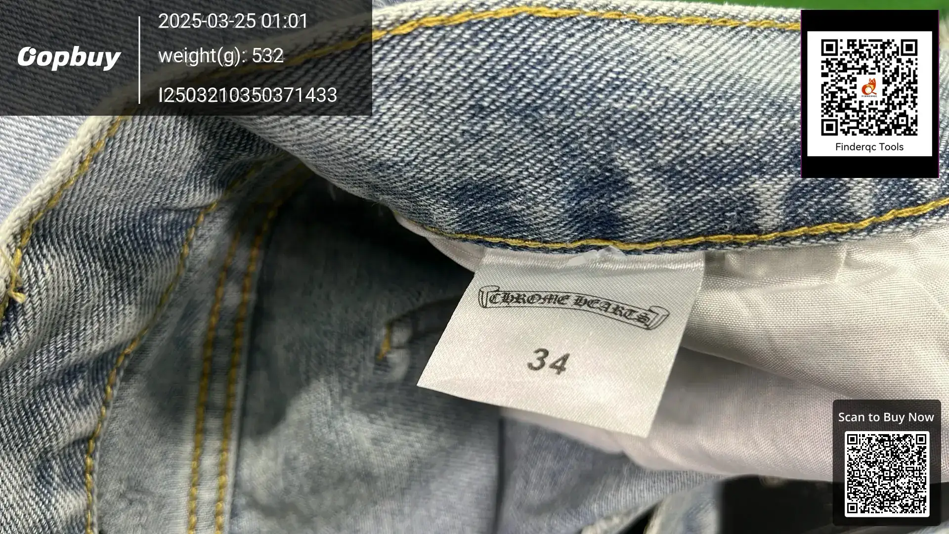 Chrome Hearts Denim Shorts Size 34