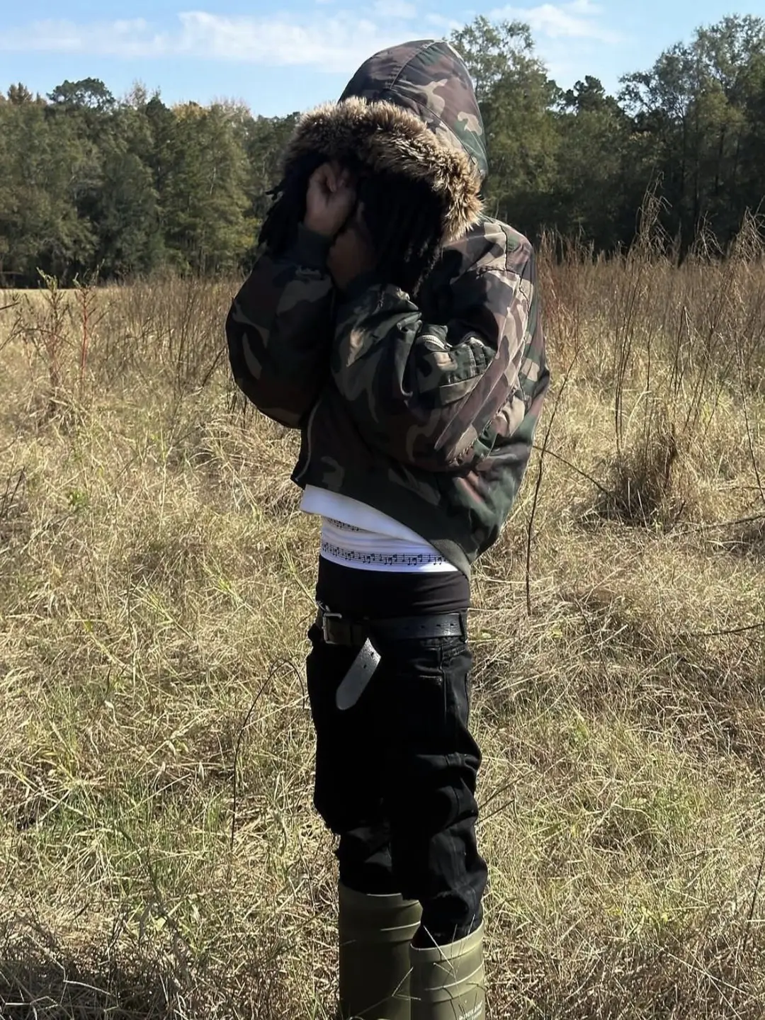 0pium YVL style Yeezy sealon5 fur collar N2B camouflage jacket Boombercotton jacket
