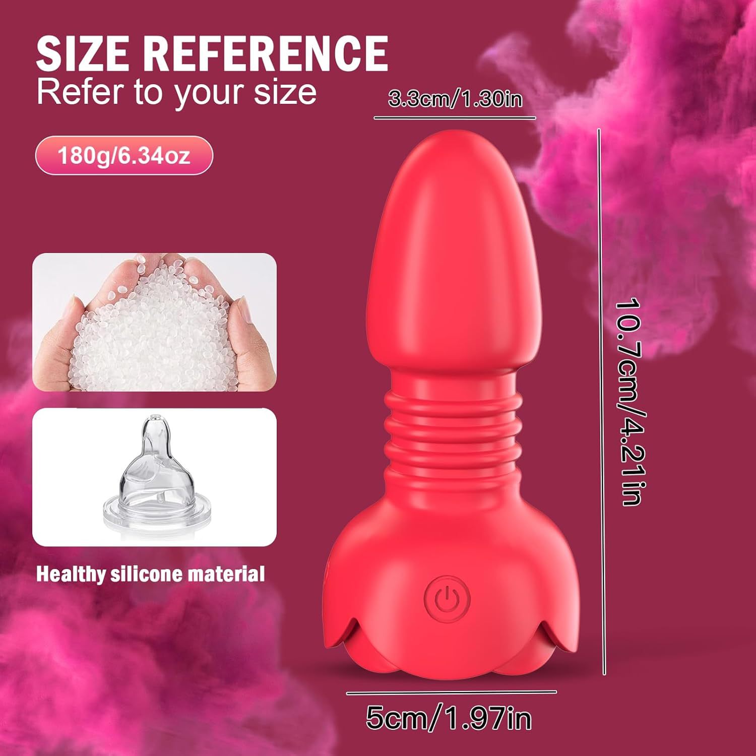 Cross-border explosions remote control anal plug rose telescopic vibrator male prostate sex massager in stock wholesale