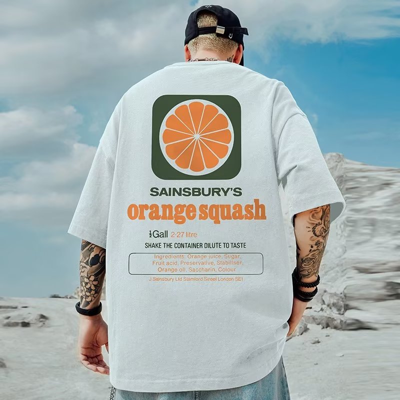 American Style Short-Sleeved Men's 150kg Loose T-Shirt for Fat Men Plus Size Half-Sleeved White Couple Casual T-Shirt