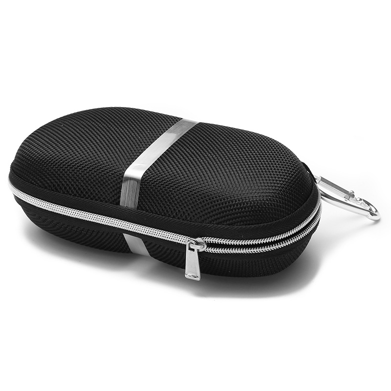 New Style Glasses Box Fashion Zipper Box White Strip with Aluminum Hook Sunglasses Box Flat Glasses Sunglasses Applicable Glasses Box