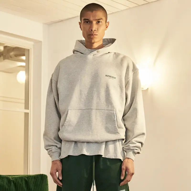 Present Normcore Letter Print Hoodie High Street Fashion Brand American Casual Men and Women Loose Couple Sweatshirt