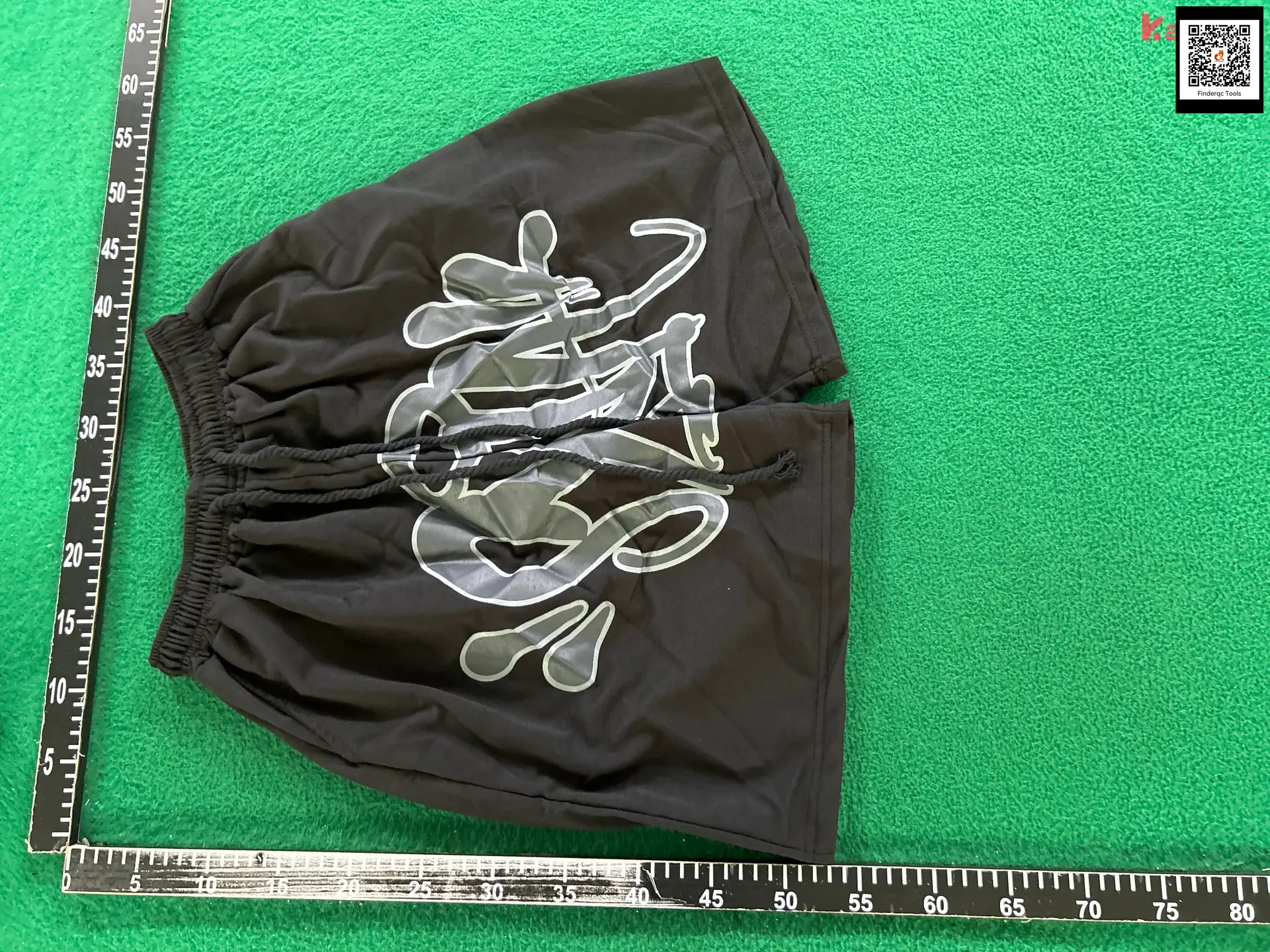 Black Shorts with Graphic Print