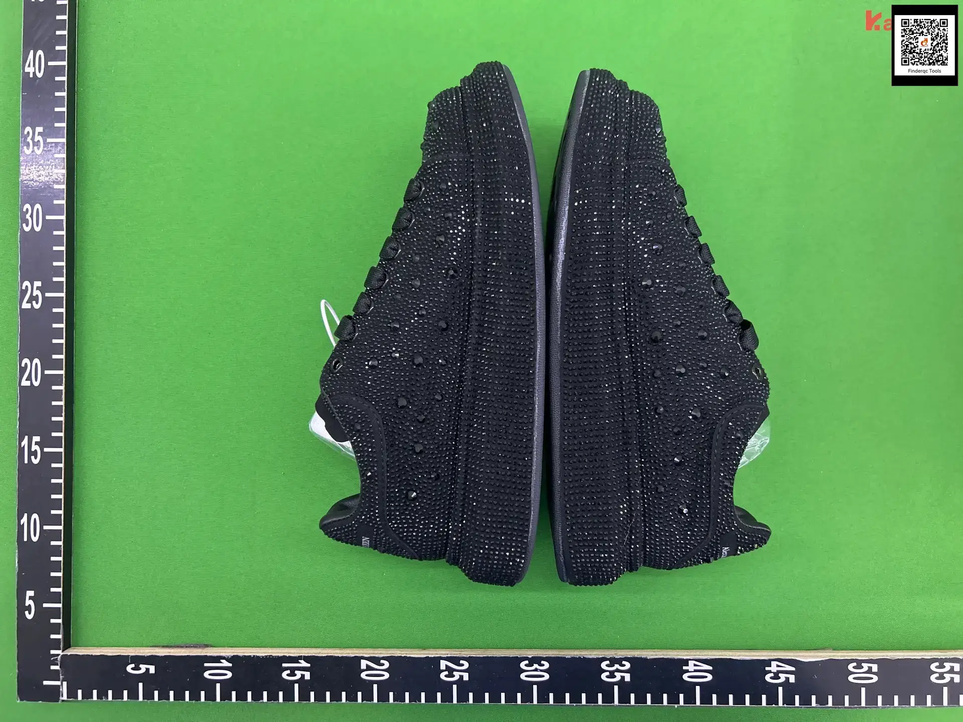 McQueen Diamond Black Shoes Women's Thick Bottom Greta Casual Sneaker