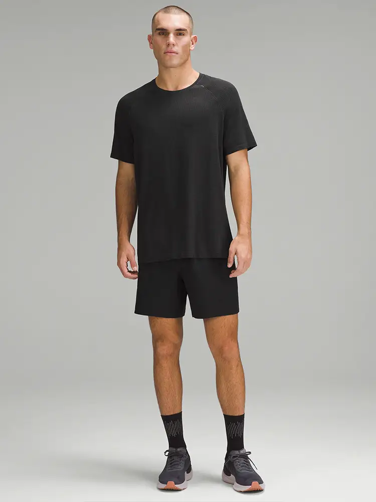 Metal Vent Tech Men's Sports Short Sleeve T-Shirt Sports Tops Breathable丨Lululemon Lm3Dows