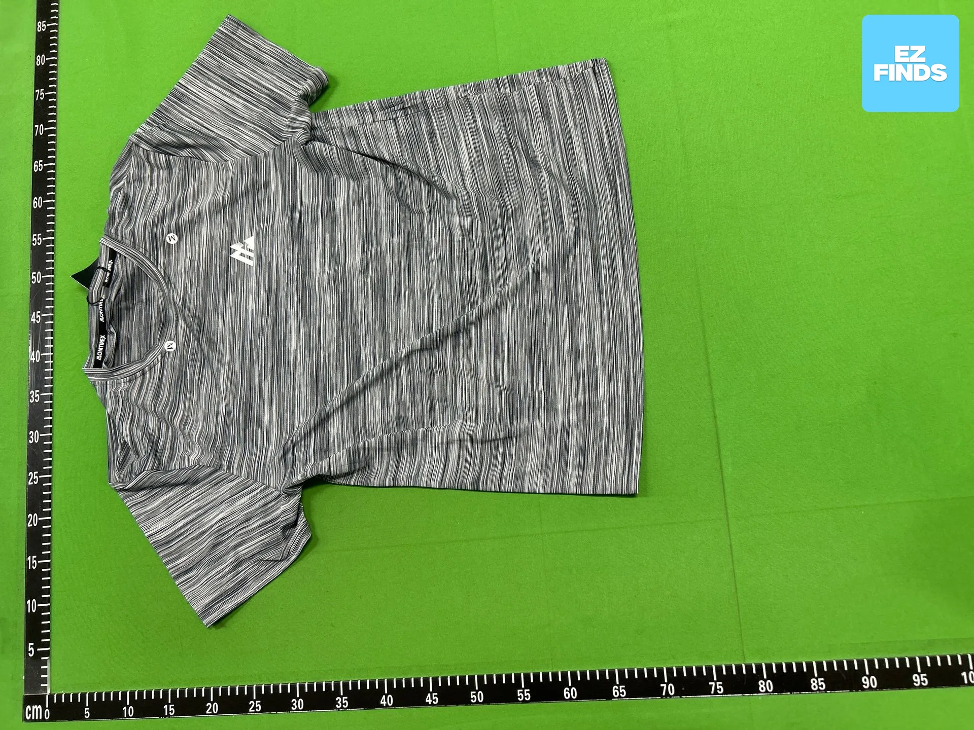 Black and Gray British Style Trail 1429 Men's Quick-Drying Breathable Sports T-Shirt Short-Sleeved Round Neck Striped Suit Mtx QC