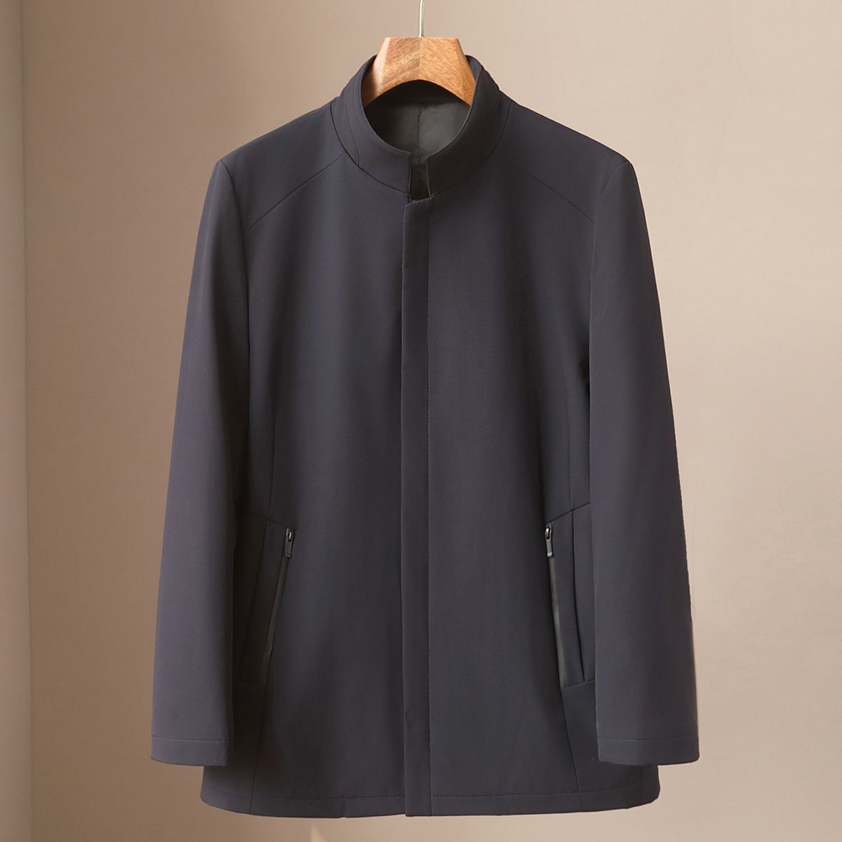 Men's Executive Stand-Collar Jacket, New 2026 Business Casual Spring and Autumn Dad Coat, Versatile