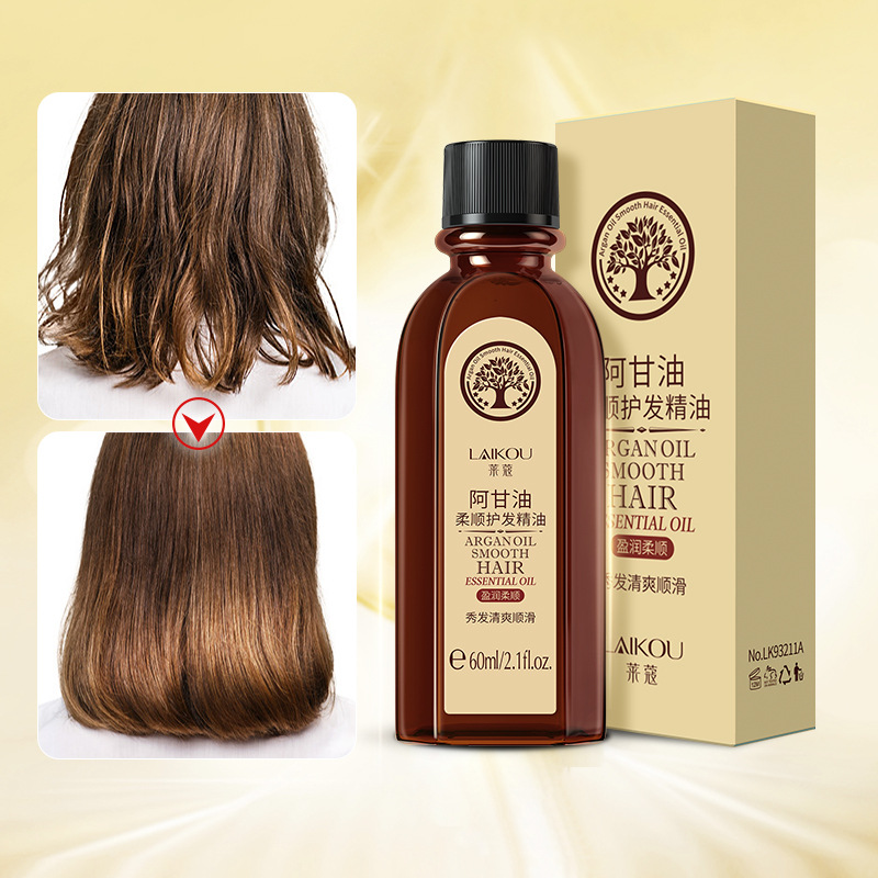 Cross-border Lecko argan soft hair care essential oil wash-free soft hair frizz foreign trade manufacturers skin care products wholesale