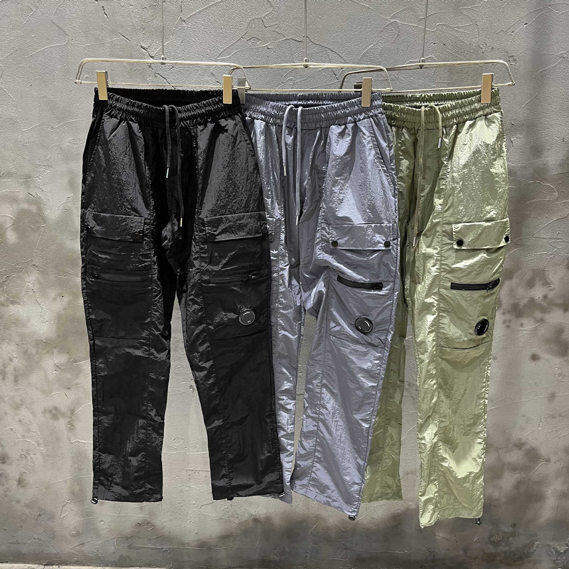 Cross-Border Export Trendy Brand Cp Functional Cargo Pants for Men, Simple Outdoor Casual Thin Quick-Drying Casual Loose Pants for Men Foto QC de 1688 na Qualit.ly