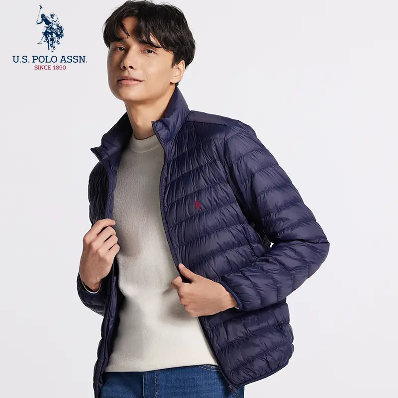Uspoloassn American Polo Association Winter Men Thin and Light Down jacket Short Stand Collar Outwear