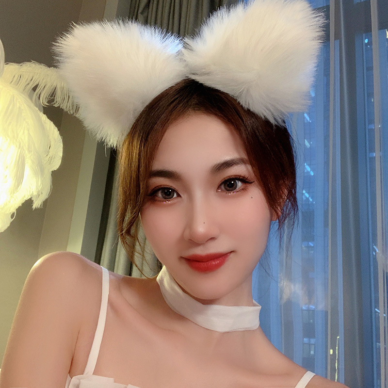 Sexy plush Fox cat ear headband Internet celebrity live photography headband anchor hairpin Cute Beast ear hair accessories
