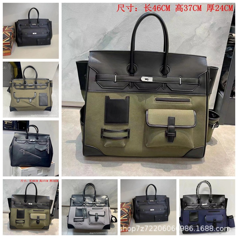 Factory Direct Large Capacity Platinum Bag New Trendy Men's and Women's Bag Big Bag Handbag Travel Canvas Bag Travel Bag Foto QC de 1688 na Qualit.ly