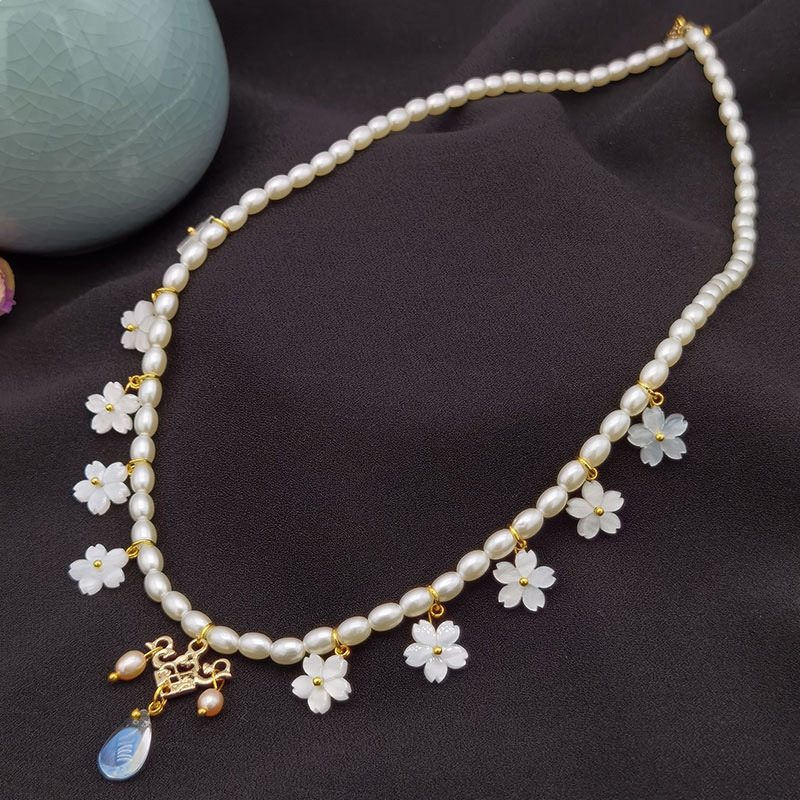 Good Goods Yingluo Necklace Women's Tassel Ming Dynasty Han Dynasty Fresh Forehead Ornament Fairy Costume Clavicle Chain Hair Accessories Eyebrow Pendant